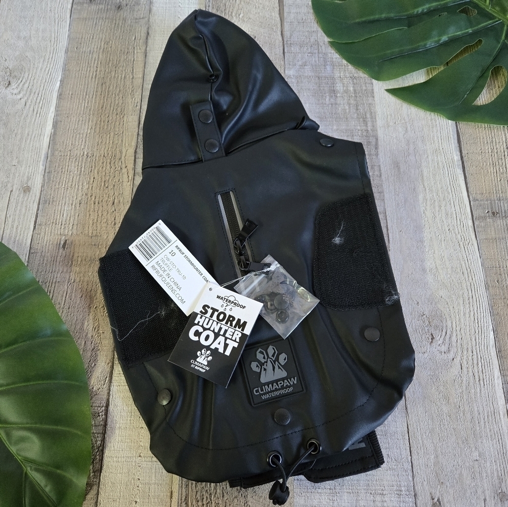 RIFRUF | Stormhunter Dog Raincoat in Truffle (black) sz 10 - Picture 4 of 10